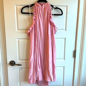 Pink Halter style Dress OMG SO CUTE ! Has Ruffle Details !